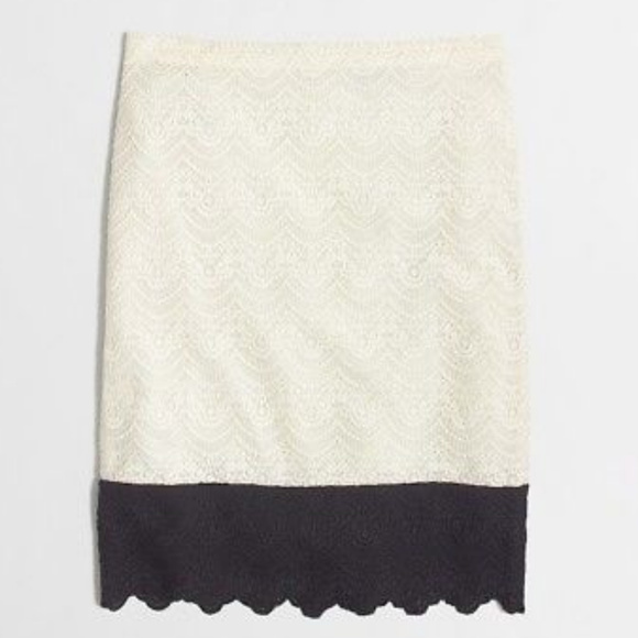 J CREW NWT Pencil Skirt in Colorblock Lace 2 - Picture 1 of 7